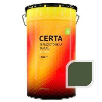 Термостойкая эмаль ЦЕРТА защитный RAL 6003 до 600 °C 25 кг