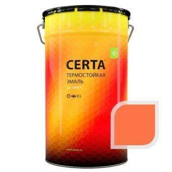 Термостойкая эмаль ЦЕРТА оранжевая до 400 °C 25 кг
